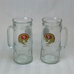 Pair of Vintage San Francisco 49er mugs, Fisher Peanuts